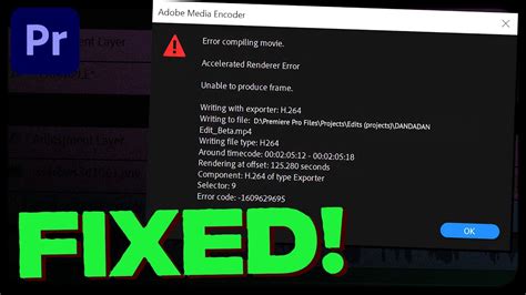 export error premiere pro|FAQ: Fix Error Compiling Movie errors in Premiere Pro.